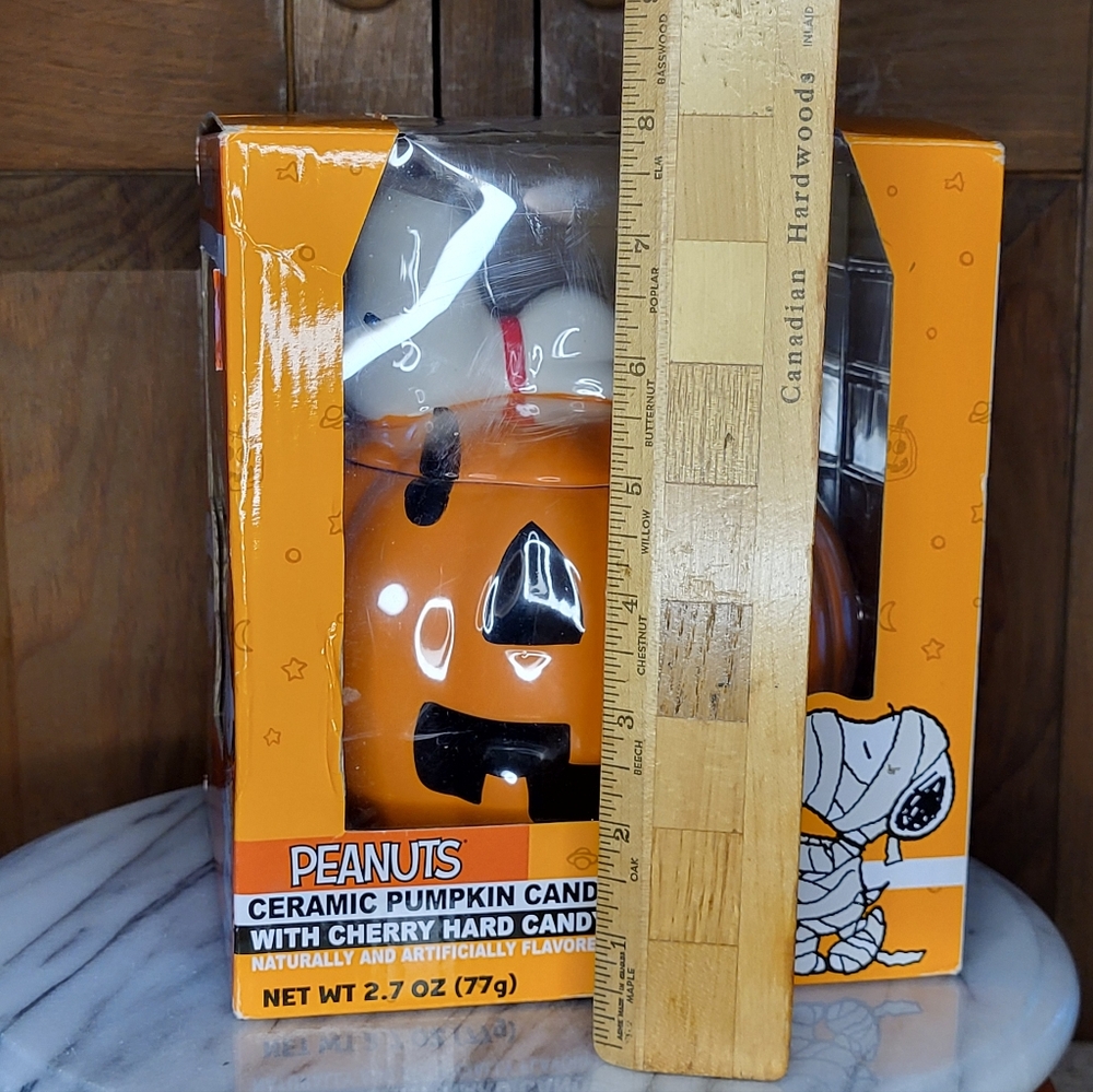 Peanuts Orange Pumpkin Candy Dish with Snoopy - Picture 10 of 11